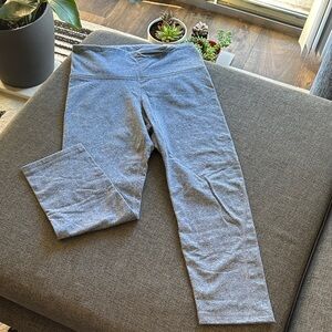 NWT Old Navy Active Cozecore High Rise Crop Go-Dry Heathered Blue Leggings